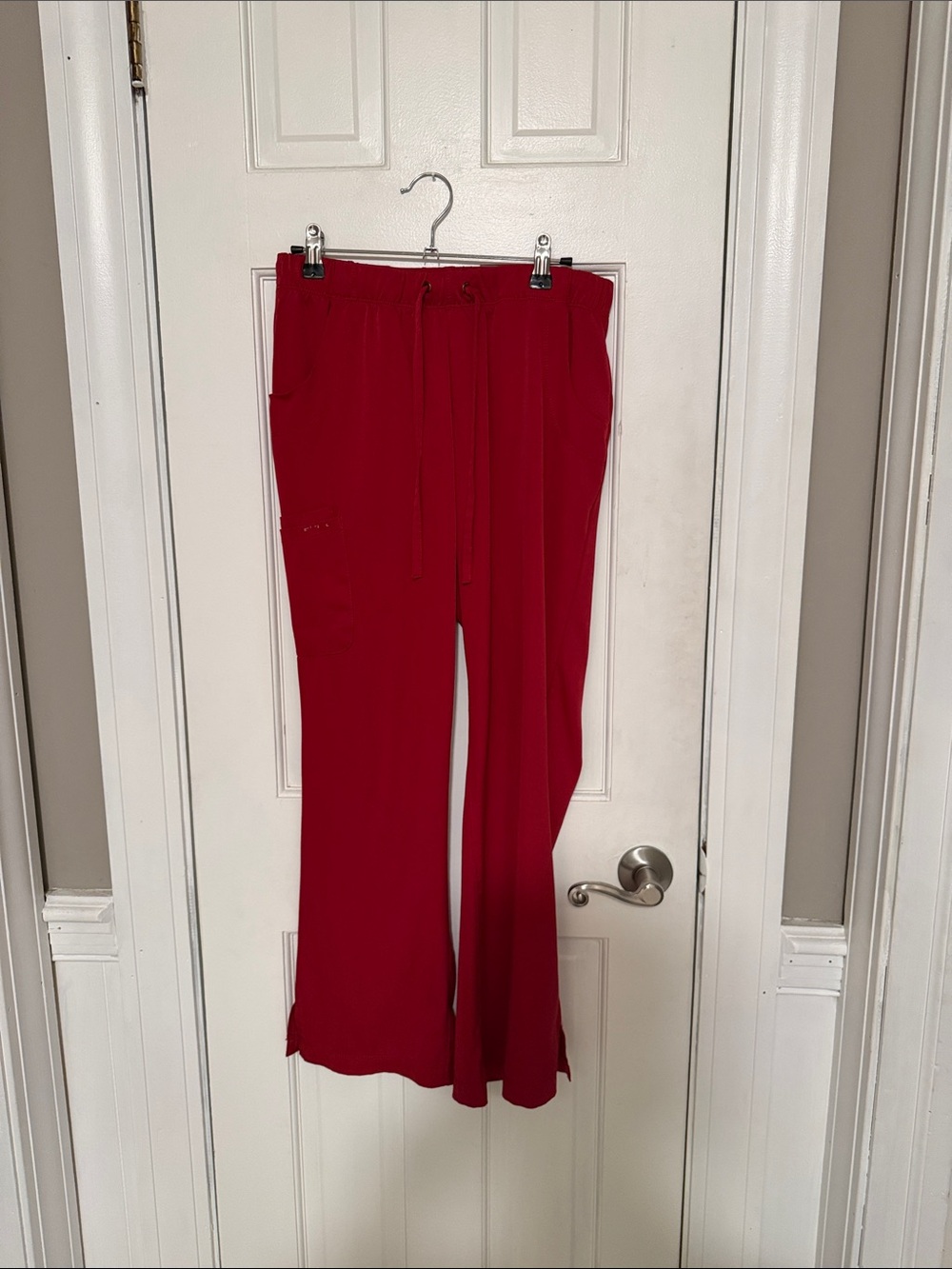 Women’s Red Drawstring Scrub Pants